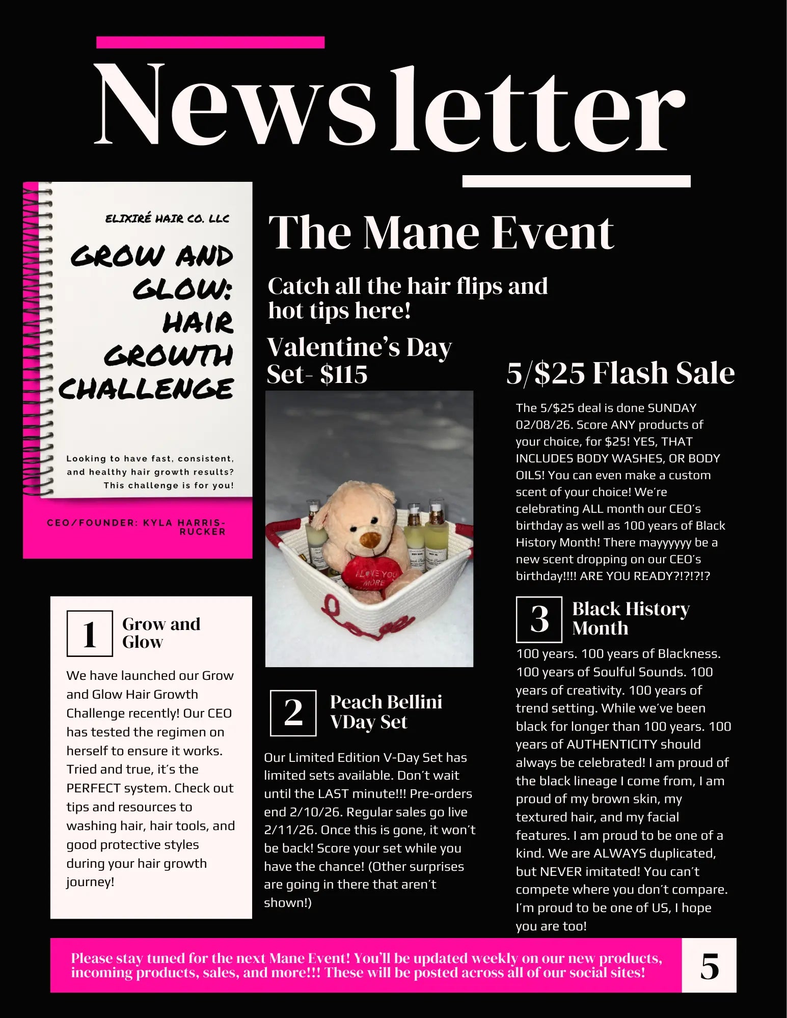 MANE EVENT | NEWSLETTER SERIES, ISSUE 1