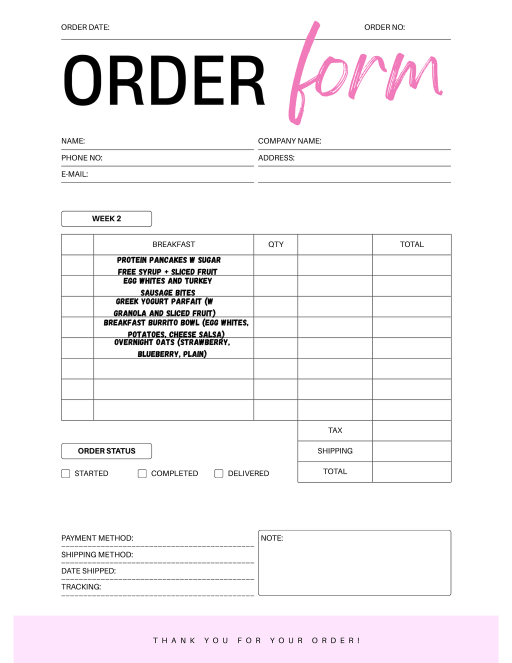 FlavorFit Current Meal Prep Menu Elixiré Hair Company, LLC