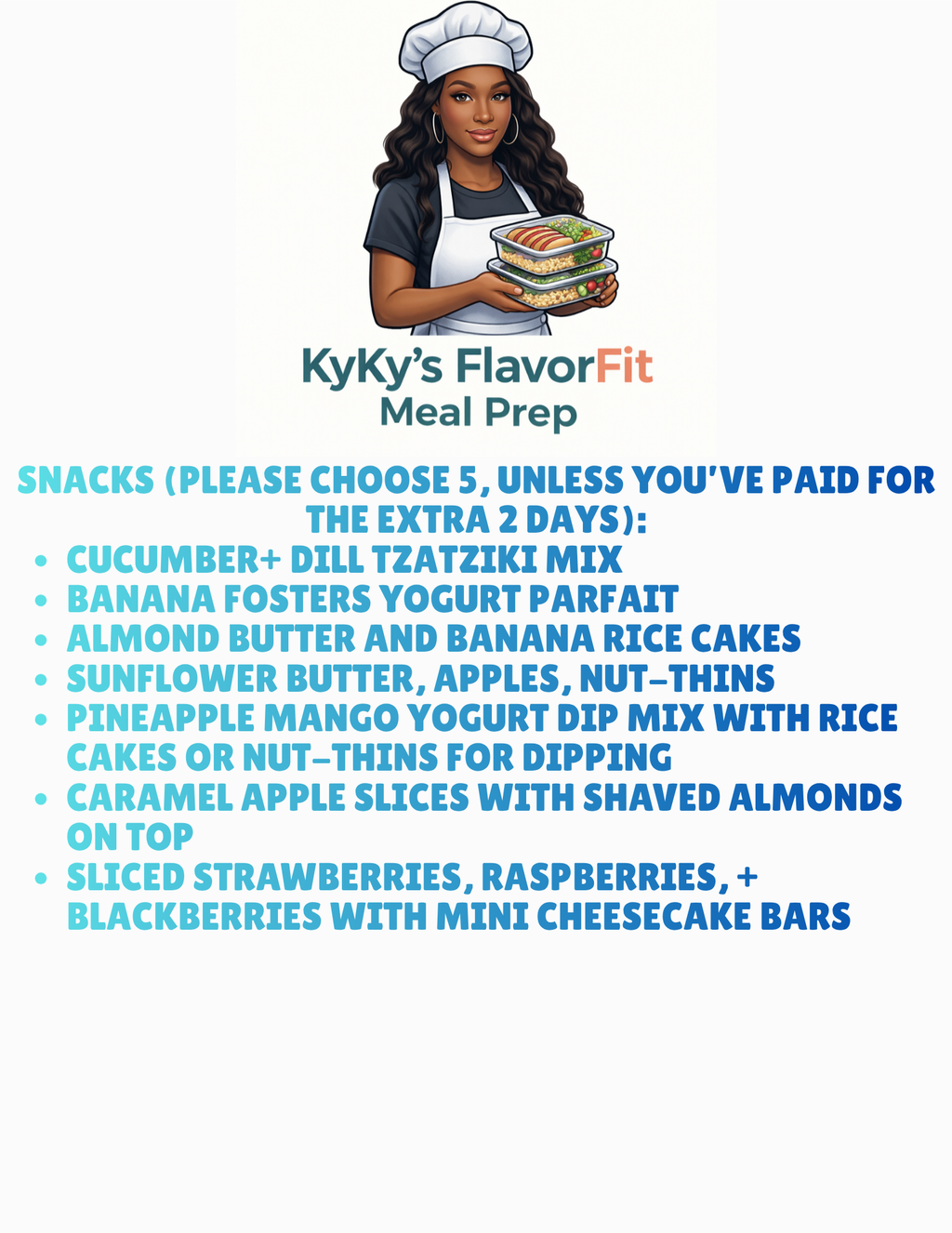 FlavorFit Meal Prep Menu (06/22/26-07/03/2026) Elixiré Hair Company, LLC