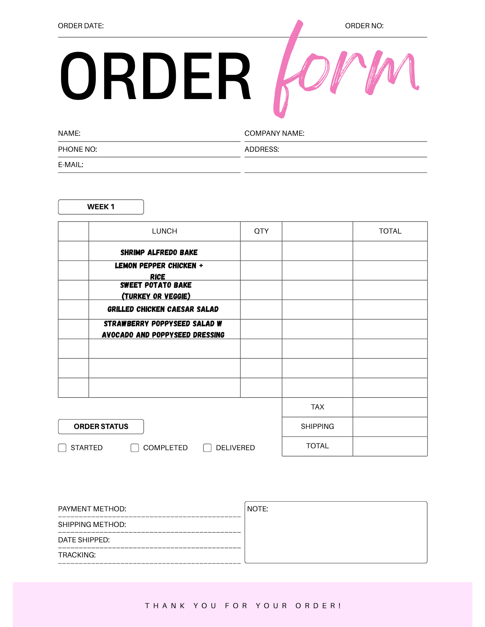 FlavorFit Current Meal Prep Menu Elixiré Hair Company, LLC