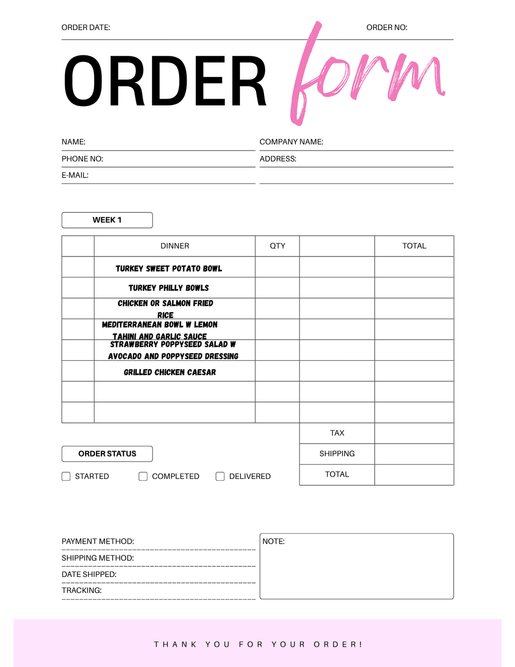 FlavorFit Current Meal Prep Menu Elixiré Hair Company, LLC