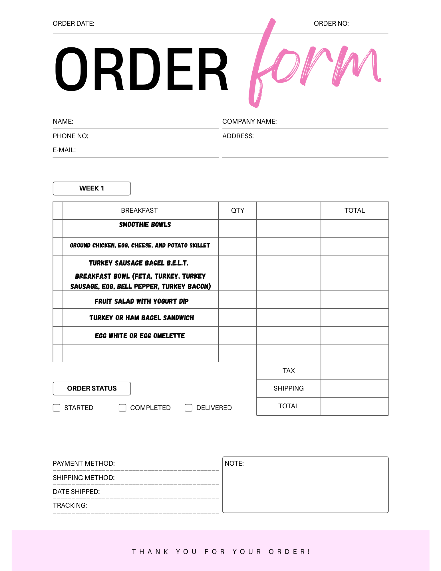 FlavorFit Meal Prep Menu (06/22/26-07/03/2026) Elixiré Hair Company, LLC