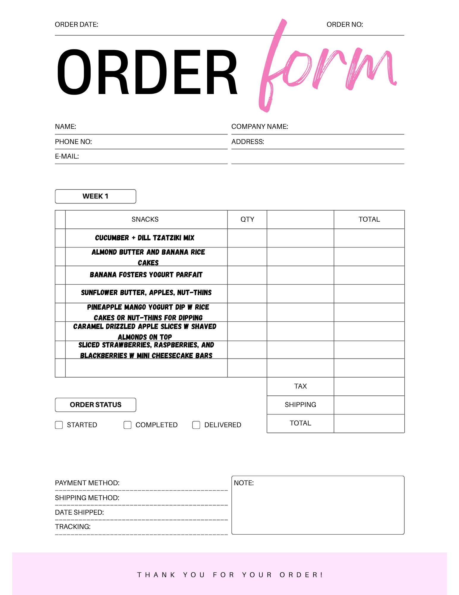 FlavorFit Meal Prep Menu (06/22/26-07/03/2026) Elixiré Hair Company, LLC