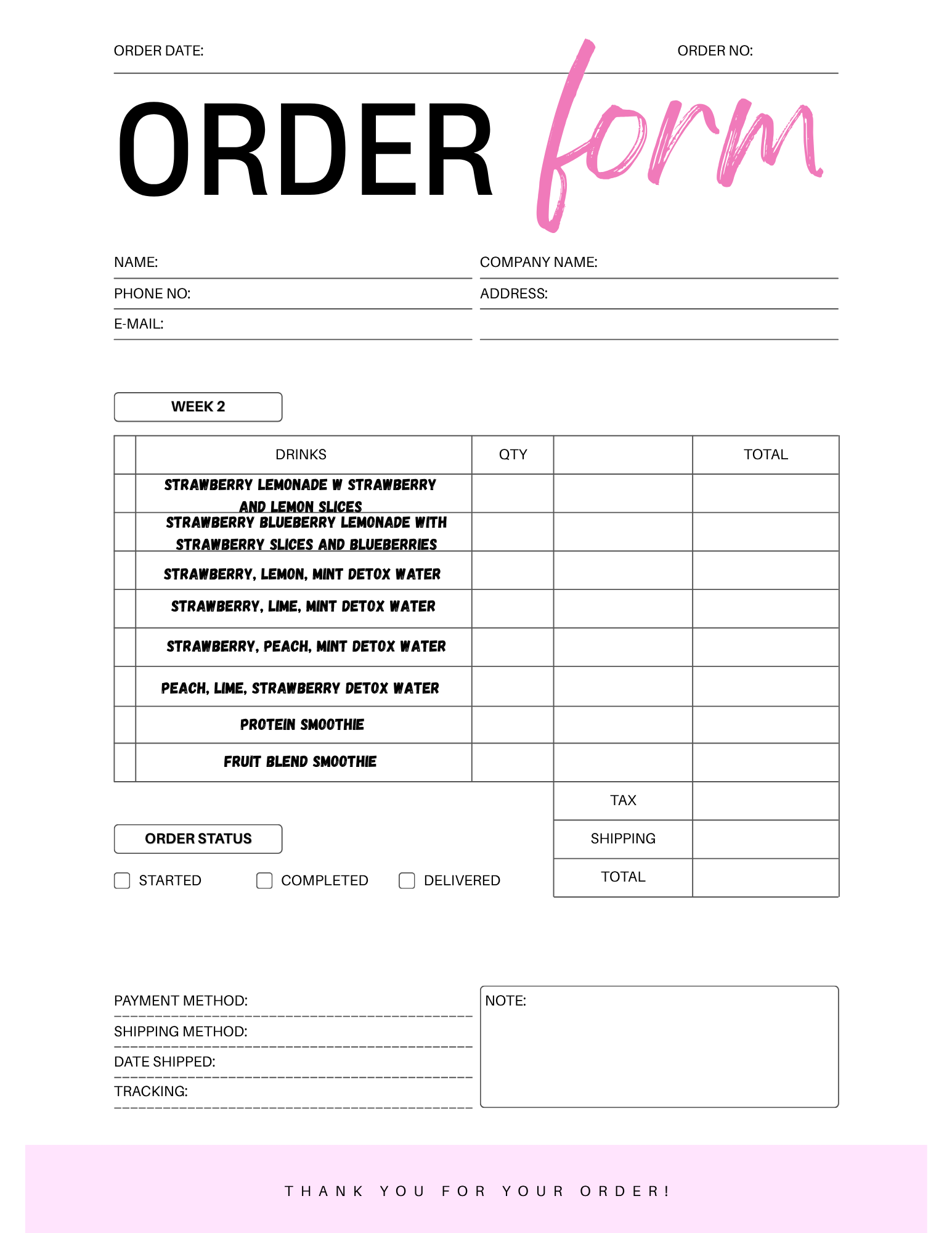 FlavorFit Meal Prep Menu (06/22/26-07/03/2026) Elixiré Hair Company, LLC