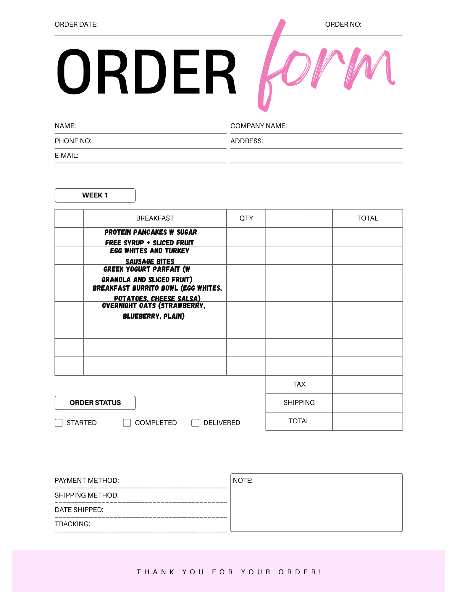 FlavorFit Current Meal Prep Menu Elixiré Hair Company, LLC